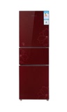 容声冰箱 BCD-202MB三门红白色玻钢面板冰箱红色印花