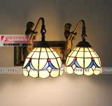 蒂凡尼双头壁灯卧室床头镜前灯浴室阳台灯欧式时尚美人鱼灯具