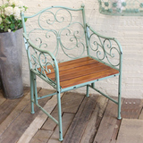 美式乡村铁艺花园椅子装饰品摆件家居饰品阳台庭院摆设道具工艺品