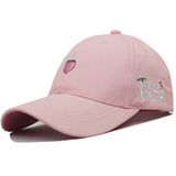 帽子女夏天鸭舌帽纯色棒球帽逛街韩版粉色帽子休闲百搭遮阳帽