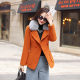 2015冬季新款女装韩版羊绒毛呢外套女短款加棉加厚时尚呢子大衣潮