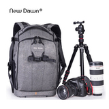 Newdawn单反包 双肩摄影包 佳能700d相机包 专业防盗背包 帆布