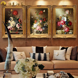恒美手绘油画 欧式古典花卉XD10 美式家居别墅客厅餐厅玄关装饰画