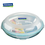 韩国钢化玻璃保鲜盒保险碗密封冰箱微波炉有盖盘碟子乐扣大沙拉碗