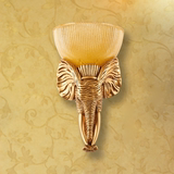 道灯咖啡馆酒店动物装饰壁灯欧式大象壁灯复古创意卧室客厅走廊过