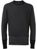 英国代购2016 Lanvin/朗雯 男士对比条纹毛衣针织衫