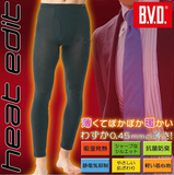 买一送一！日本男款商务超薄打底裤秋裤自发热保暖裤子紧身弹力裤