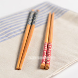 和风樱花竹筷子 创意日本料理店专用竹筷 日韩式厨房家用餐具