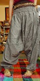 尼泊尔进口休闲纯棉单色男女款大裆裤子舒适瑜伽长裤气质灰色灰白