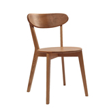 北欧简约现代实木餐椅白橡木原木餐椅休闲洽谈椅靠背