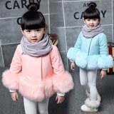 韩版2015新款秋冬季女童呢子外套女加厚加绒卫衣1-2-3-4岁