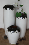 白色釉面陶瓷花瓶酒店饰品摆件现代欧式客厅书房落地花瓶摆件陶罐