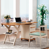 御品工匠 全实木书桌 北欧电脑桌 橡木写字台家用办公桌环保家具