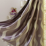 高档客厅简约大气欧式阳离子提花窗帘布料加厚遮光布批发特价定制
