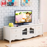 和购家具韩式田园电视柜实木质 欧式电视机柜 客厅矮柜储物柜9193