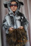新款韩版3-4男女童仿兔毛皮草加厚外套5-6-7儿童连帽狐狸毛大衣