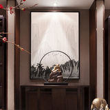新中式时尚有框装饰画 客厅卧室公司沙发墙挂画 山水风景国画壁画