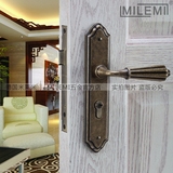 德国米莱米室内门锁卧室门锁仿古铜色美式房门锁欧式门锁纯铜锁芯