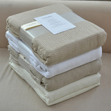 外贸原单奢华品质Calvin Klein带标全棉盖毯单人毯沙发毯子针织毯
