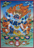 西藏手绘唐卡画 普巴金刚唐卡佛像 藏传密宗佛教 纯手工非印刷