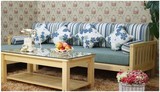 厂家直销松木沙发客厅小户型组合沙发床实木单人双田园布艺特价