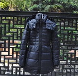 正品代购金羽杰2015冬季新款韩版修身羽绒服中长款连帽外套592612
