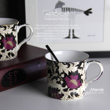 欧式咖啡杯骨质瓷马克杯茶杯创意mug水杯陶瓷杯子经典欧洲壁纸风