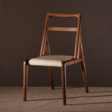 北欧宜家休闲椅 现代简约办公椅 北美风格椅子 实木榆木餐厅餐椅