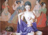 精准印花新款法国正品DMC十字绣套件 油画人体艺术之裸女抱陶女