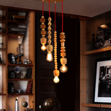 艺术创意个性吊灯 咖啡馆店铺服装店 餐厅吧台装饰灯火柴棒实木质