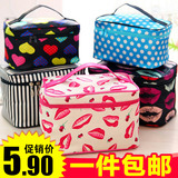 韩国时尚手提化妆包 收纳包洗漱包化妆箱 大容量便携可折叠收纳箱