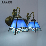 地中海浴室灯 简约现代灯美人鱼床头双壁灯铁温馨创意卧室壁灯