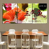 日本料理三文鱼装饰画日式餐馆餐厅挂画寿司店壁画日式自助餐厅画