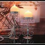 水晶烛台欧式 浪漫欧式奢华婚庆烛台简约铁艺婚礼摆件创意蜡烛台