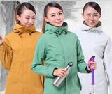 WGP冲锋衣女潮三合一冬防风衣中长款套装加厚两件套