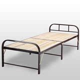 华马折叠床单人实木板条午休床1.2米加固硬板简易可儿童用带护栏