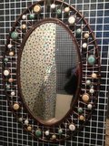 特价包邮欧式铁艺浴室镜子镜框 卫生间装饰全身镜壁挂美容化妆镜