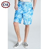 C＆A男式海洋元素束带沙滩短裤 2016夏季新款轻薄快干CA200173455