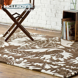 麦克罗伊定制进口羊毛地毯新中式简约复古叶子客厅茶几卧室大地毯