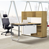 1.8M现代简约主管经理桌新款钢木结构板式办公桌老板桌办公家具