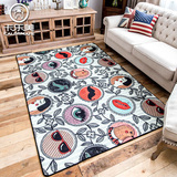 复古田园风法式沙发地毯客厅茶几卧室床边长方形地垫简约创意脚垫