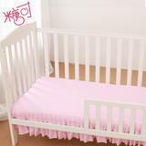 婴儿床床单宝宝床单幼儿园儿童床单床笠床罩纯棉欧式床裙挂可定制