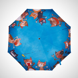 小清新雨伞折叠女三折防紫外线学生创意韩国防风个性卡通晴雨伞