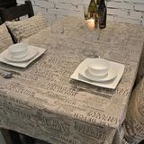 热卖原单外贸北欧风情桌布复古个性时尚简约方桌布现代咖啡厅桌布