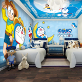 迪士尼公主粉色哆啦a梦壁纸男女孩儿童房背景墙卡通墙纸卧室壁画