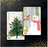 星巴克星享卡2015圣诞树雪人 空卡 经典收藏