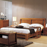 乌金木中式实木床全实木床 1.2 1.5 1.8米床双人床婚床 实木家具