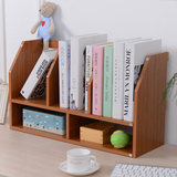 桌上书架实木置物架办公桌收纳架学生小书架桌上简易双层书桌书架
