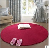 加厚珊瑚绒圆形地毯床边卧室客厅茶几家用纯色加厚电脑椅地垫包邮