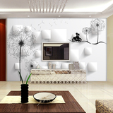 现代简约电视壁画 无缝一整张壁画 3D立体背景墙客厅沙发百搭黑白
